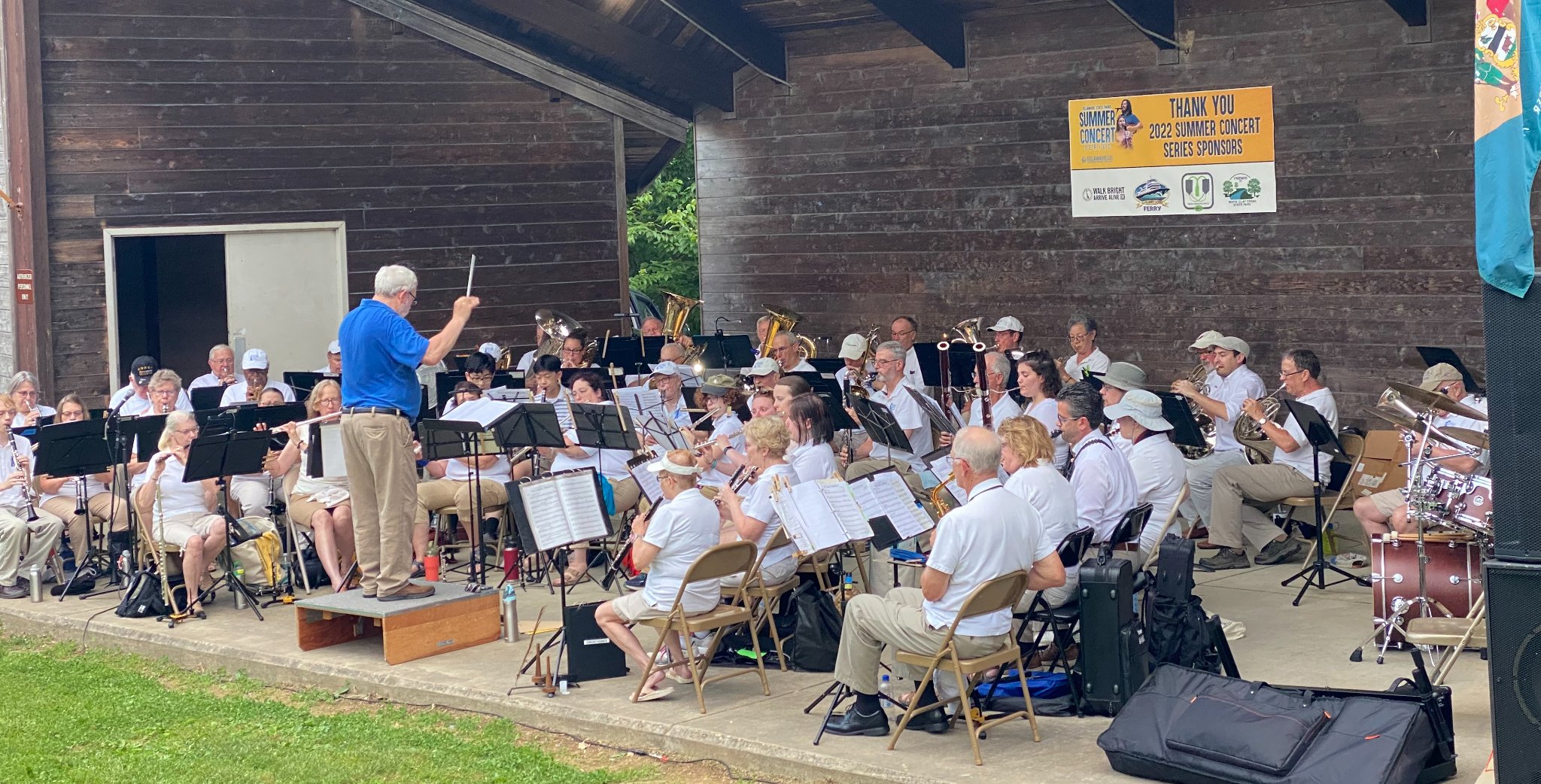 Photo of the band at White Clay Creek, summer of 2022